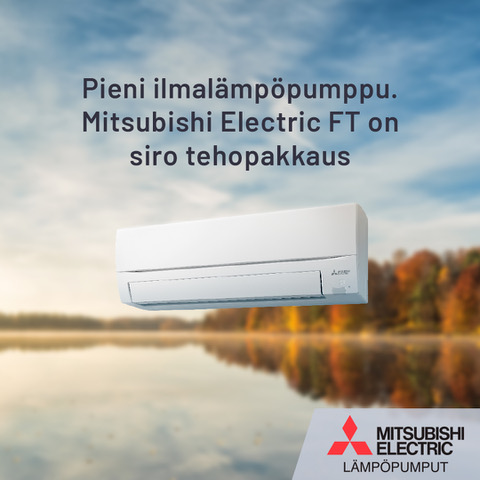 Mitsubishi Electric FT Pieni ilmalampopumppu 1080x1080